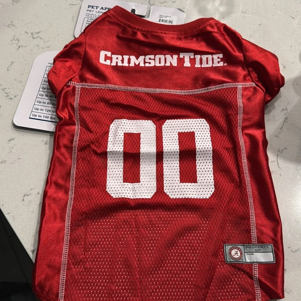 Alabama Crimson Tide 00 Dog Jersey Large - Picture 6 of 9